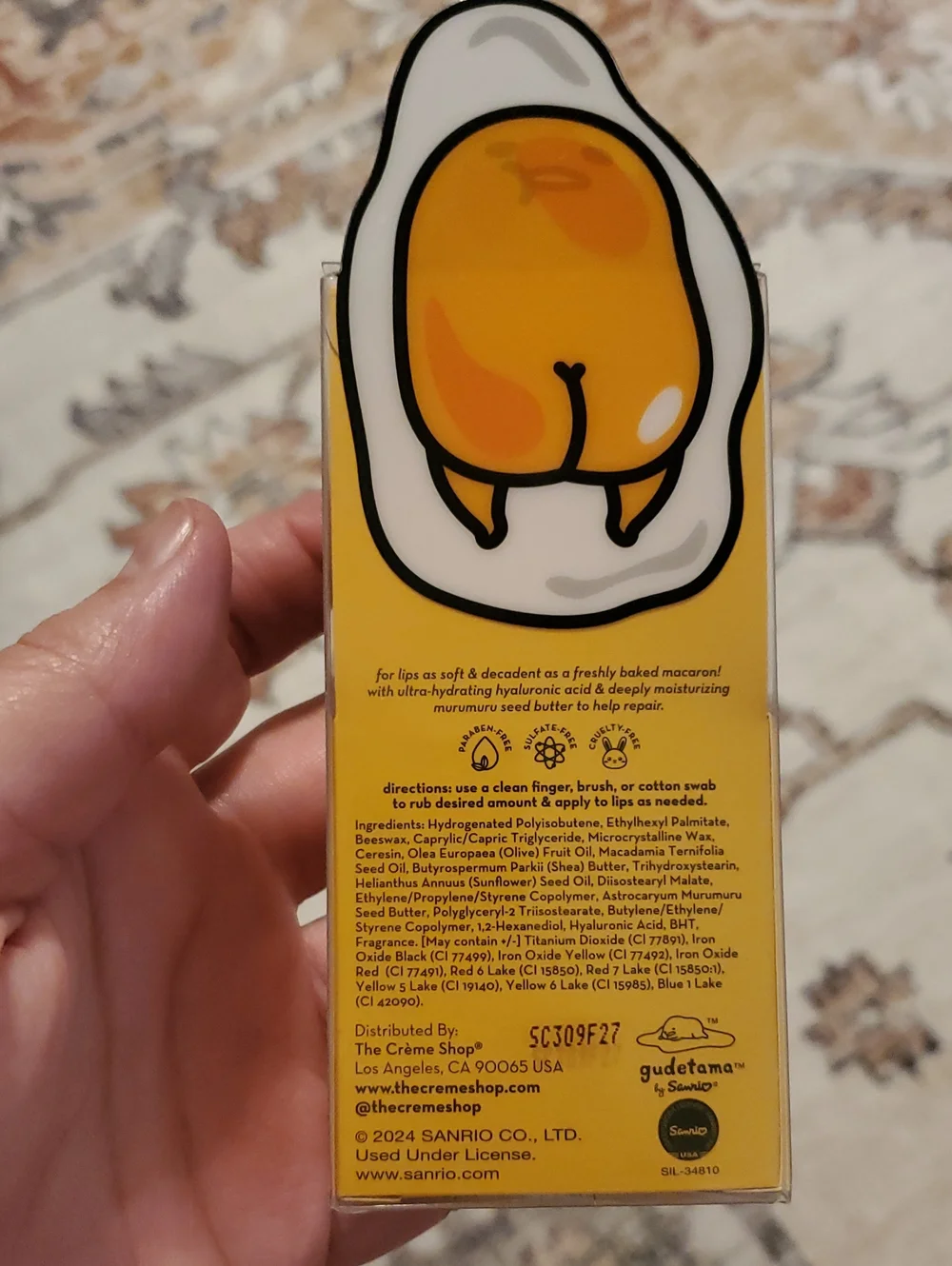 The Crème Shop x Gudetama Macaron Lip Balm